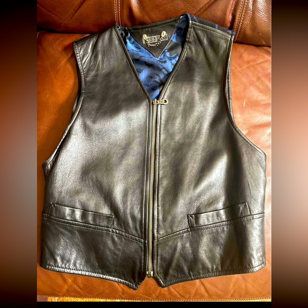 Vintage Iceberg leather vest 38” bust